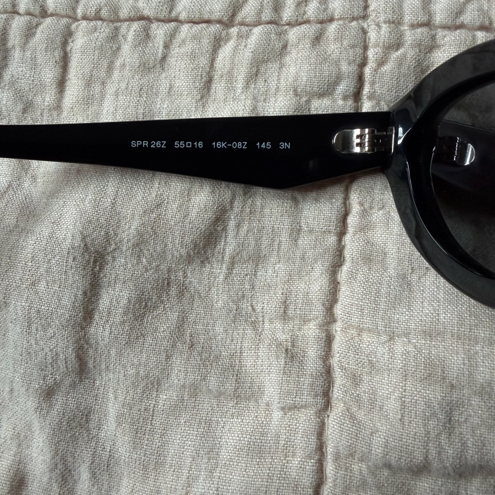Prada Milano Sunglasses W/Case Black PR 26ZS 16K08Z Oval Cat Eye Made In Italy - Picture 5 of 11